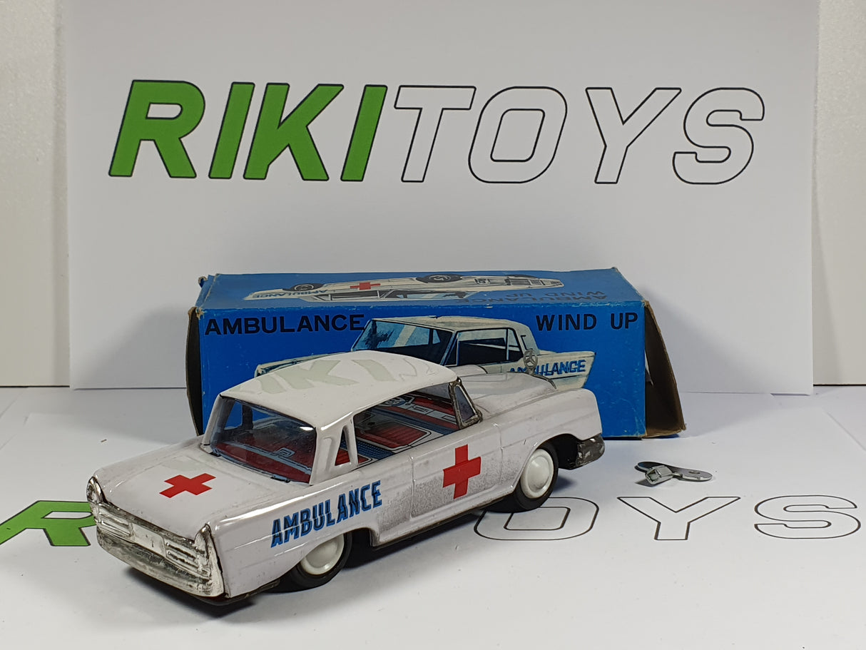 Mercedes Wind Up Ambulance Latta 1/28 Con Scatola