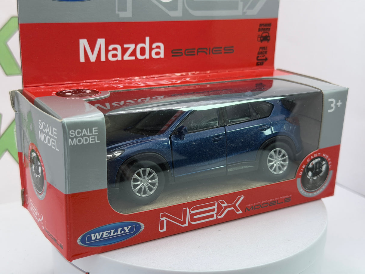 Mazda CX 5 Welly 1/38 Blu metallizzato