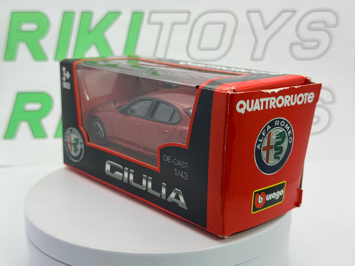 Alfa Romeo Giulia Burago 1/43 Rosso metallizzato 2016