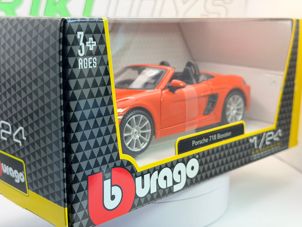 Porsche 718 Boxster Burago 1/24 Arancione 2016