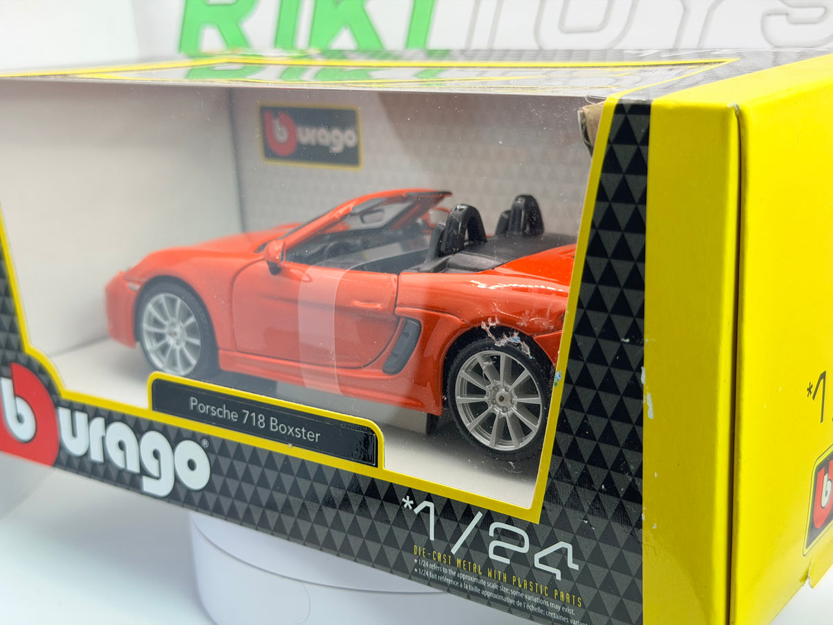 Porsche 718 Boxster Burago 1/24 Arancione 2016