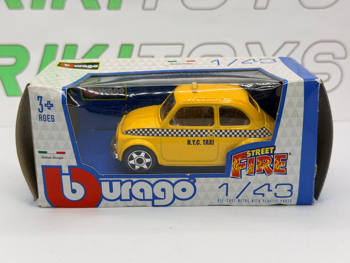 Fiat 500 F Taxi Burago 1/43 Giallo 1965