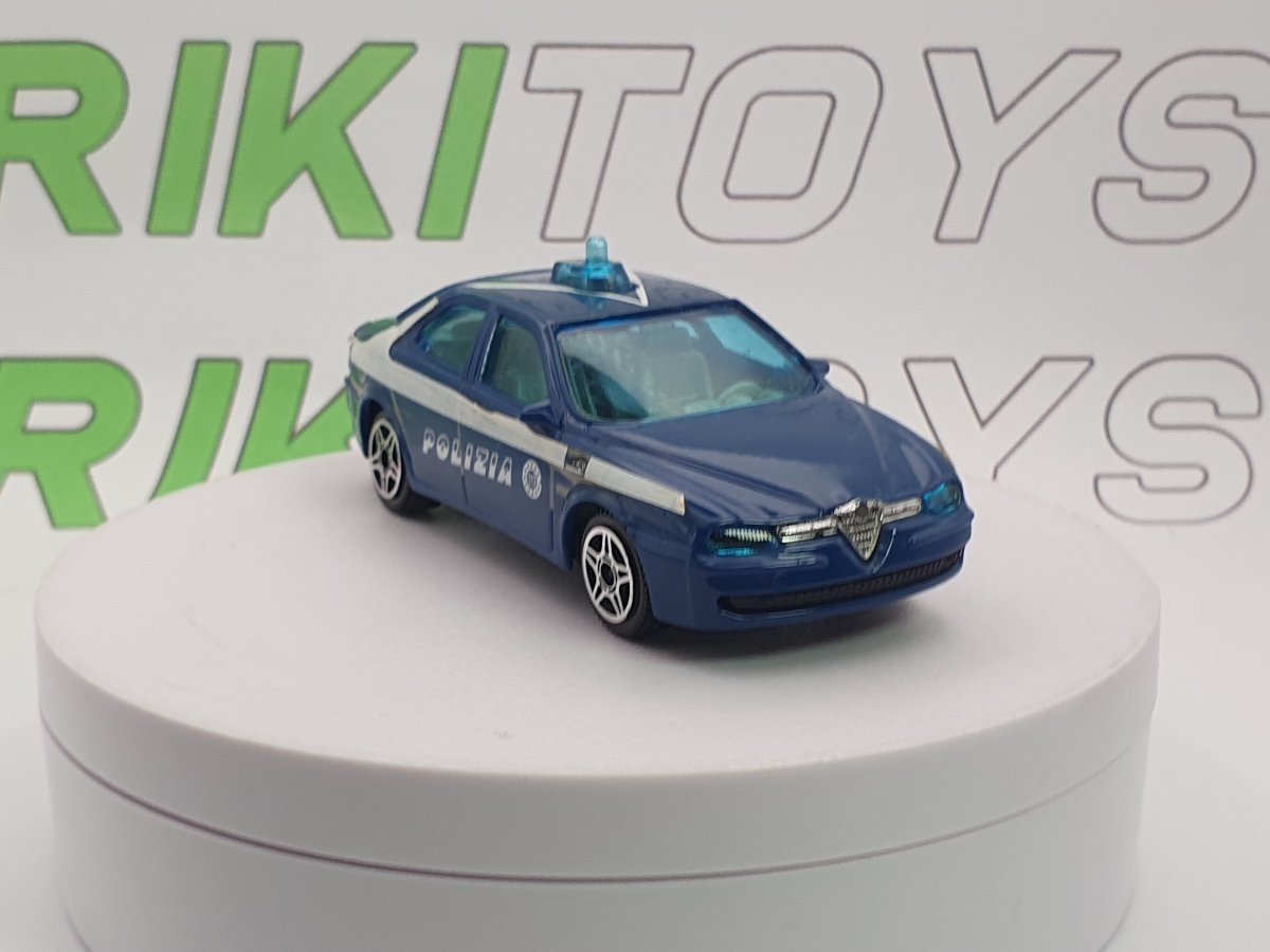Alfa Romeo 156 Polizia Burago 1/43 Azzurro 1997 - RikiToys - Burago