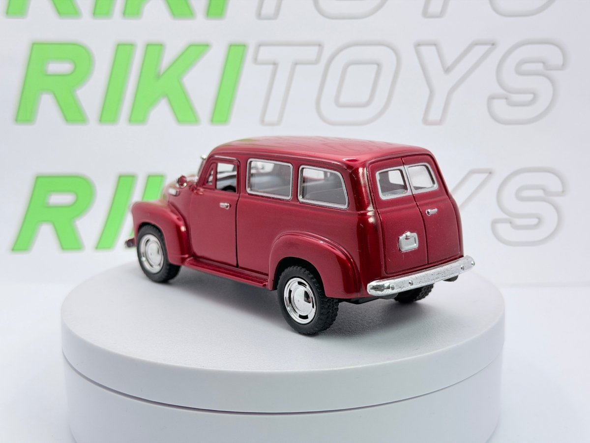 Chevrolet Suburban Kinsmart 1/36 Rosso metallizzato 1950 - RikiToys - Kinsmart