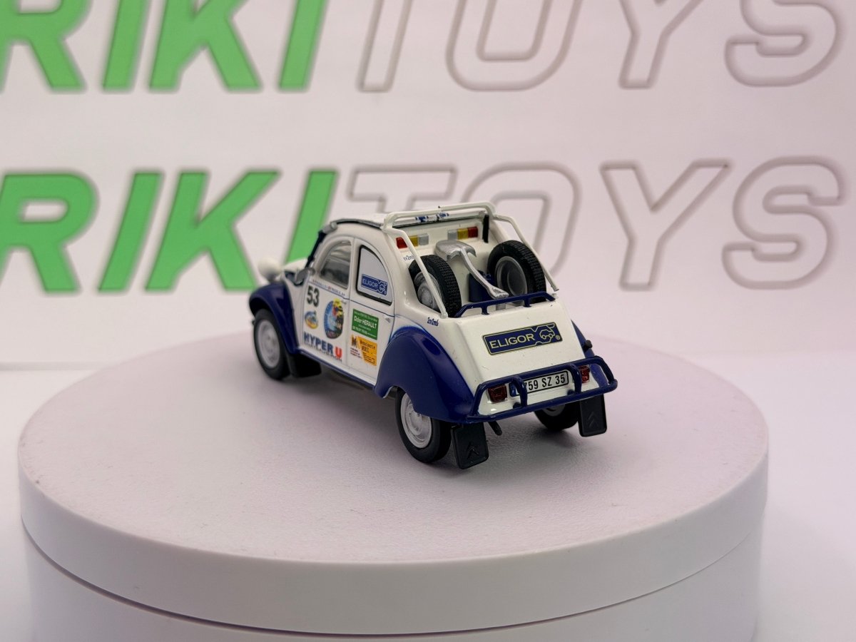 Citroen 2 Cv Raid Eligor 1/43 Bianco - RikiToys - Eligor
