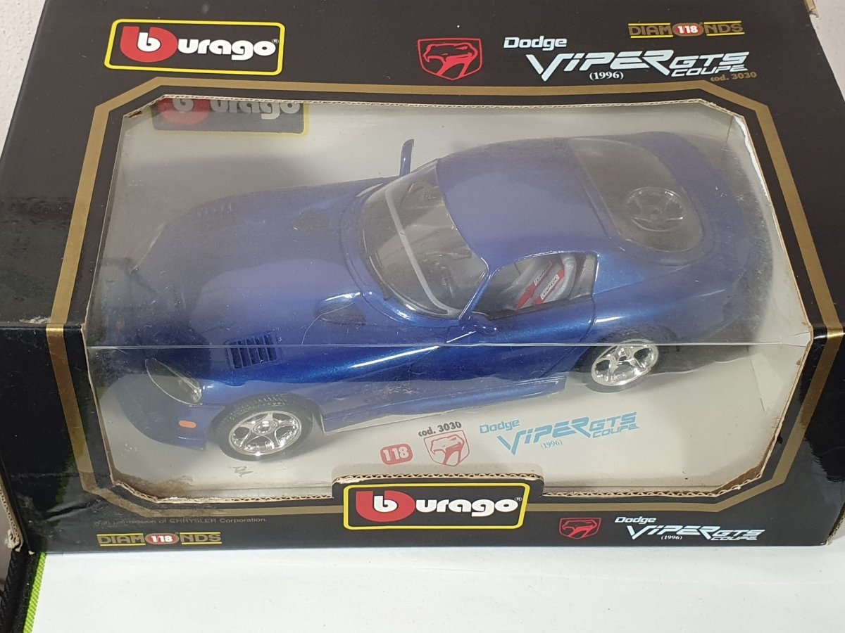 Dodge Viper GTS Burago 1/18 1996 - RikiToys - Burago