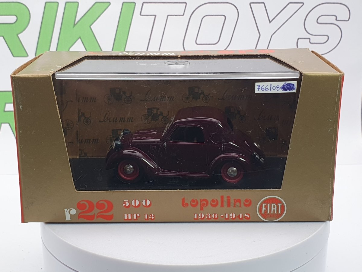 Fiat 500 A Topolino Brumm 1/43 Bordeaux 1936 - RikiToys - Brumm