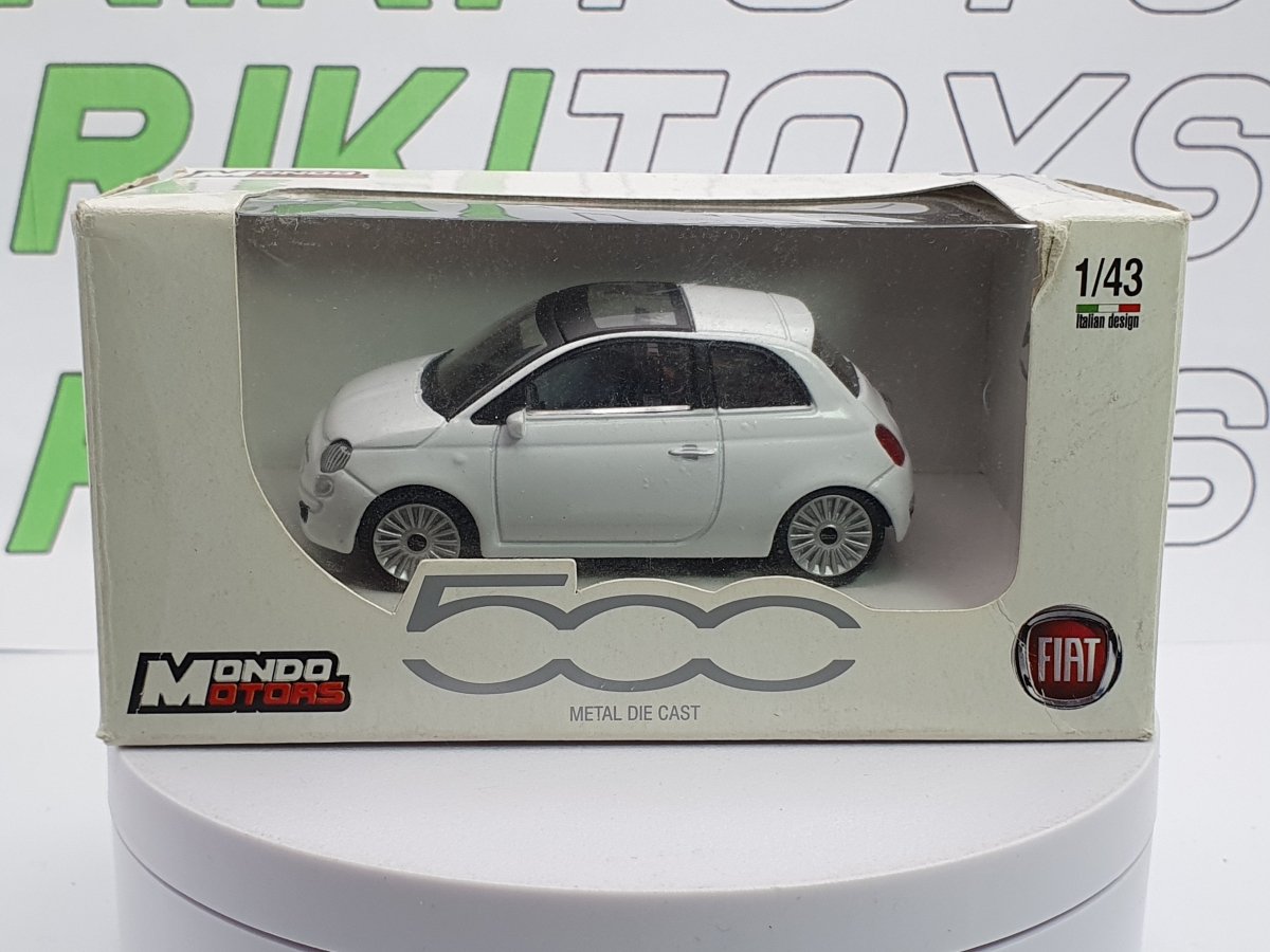 Fiat 500 Mondo Motors 1/43 Bianco 2007 - RikiToys - Mondo Motors#