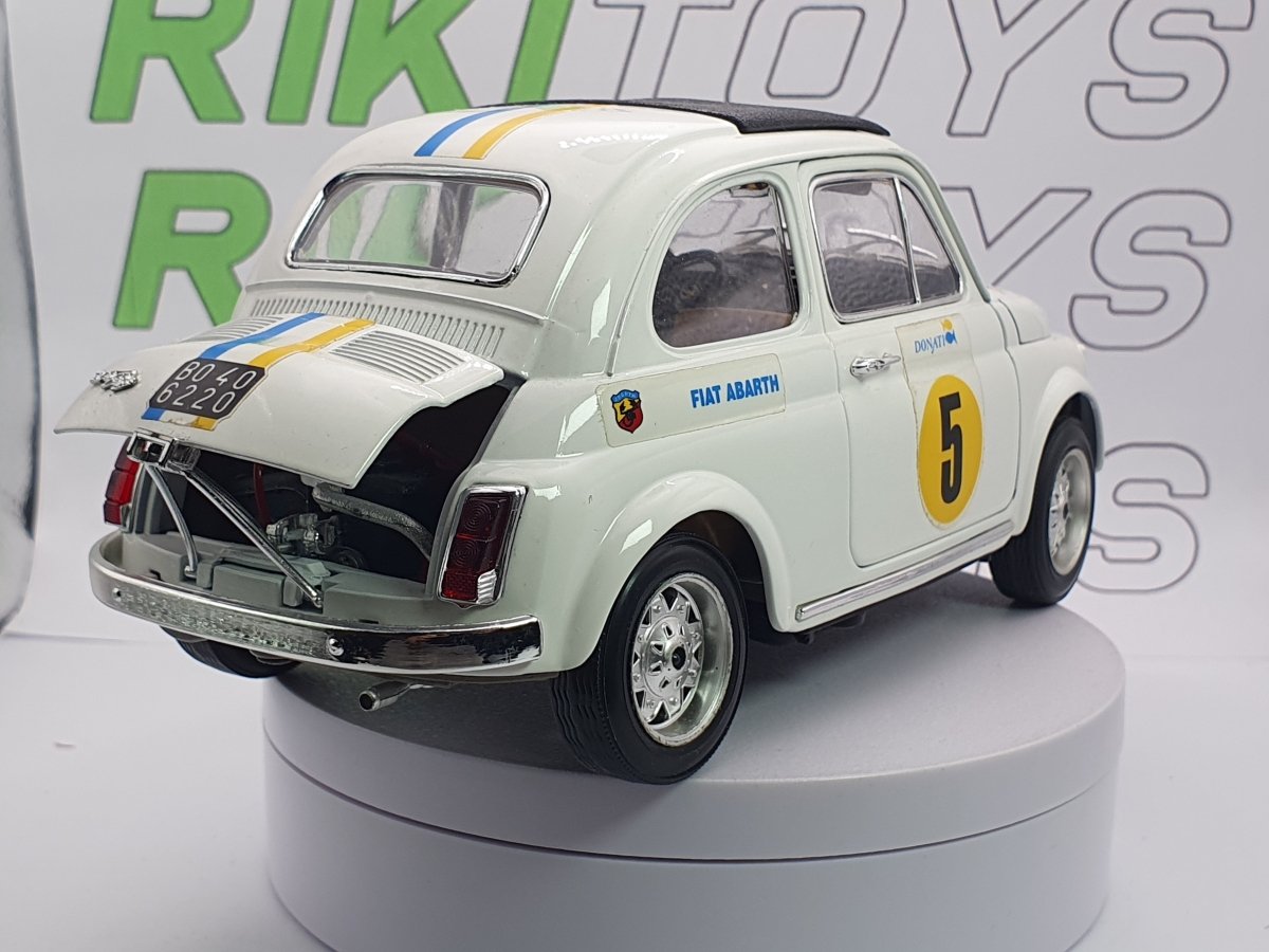 Fiat Abarth 500 Burago 1/16 Bianco 1968 - RikiToys - Burago