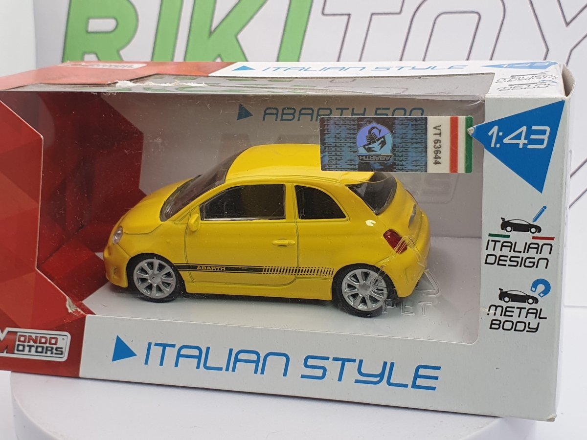 Fiat Abarth 500 Mondo Motors 1/43 Giallo 2008 - RikiToys - Mondo Motors