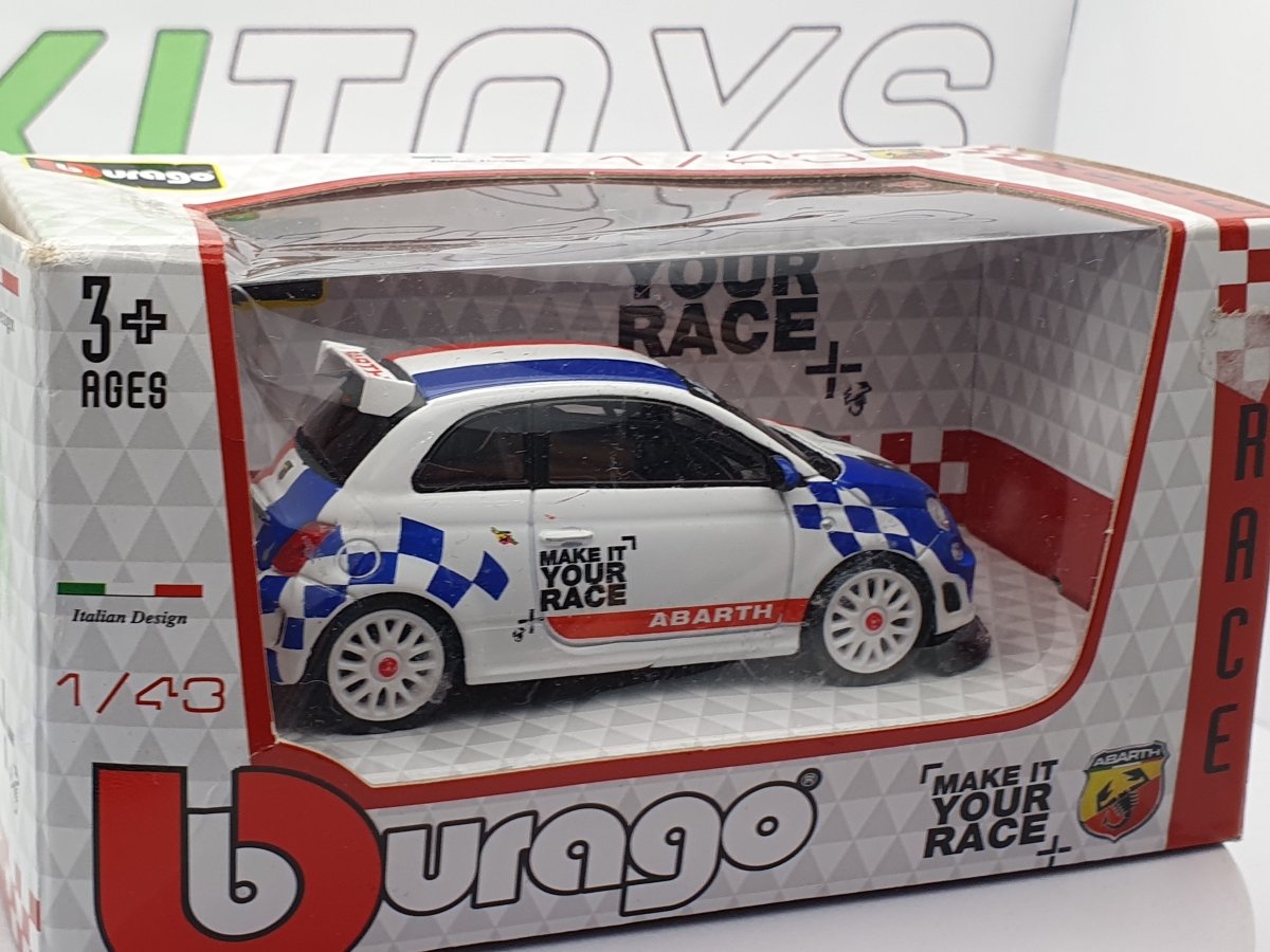Fiat - Abarth 500 Race Burago 1/43 Bianco 2008 - RikiToys - Burago