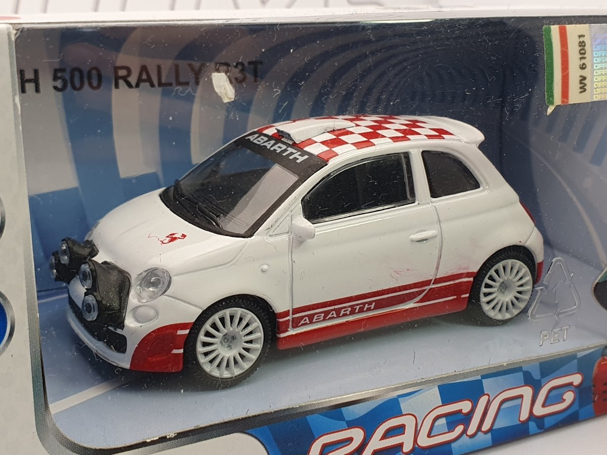 Fiat Abarth 595 Mondo Motors 1/43 Bianco 2008 - RikiToys - Mondo Motors