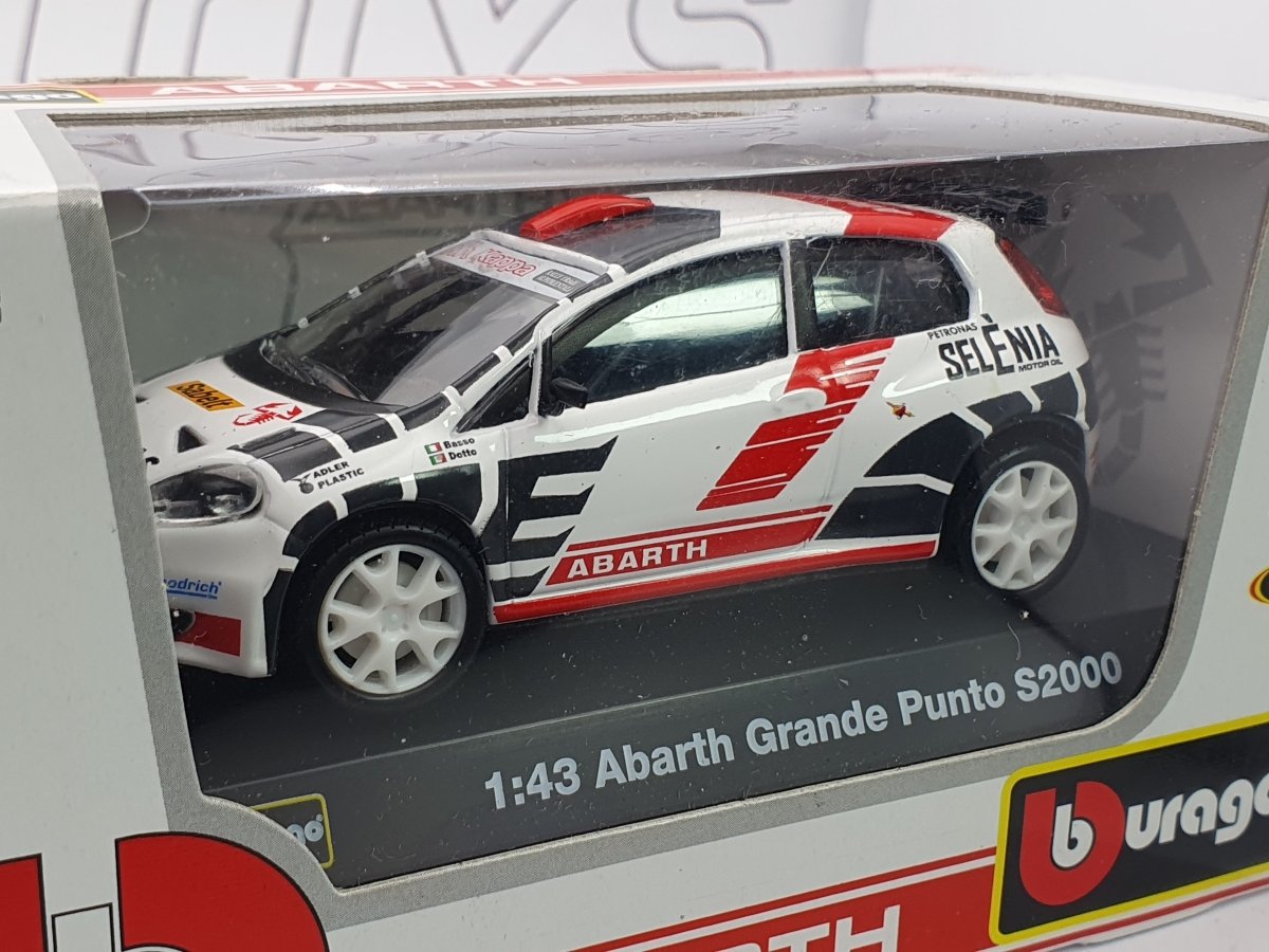 Fiat Abarth Grande Punto Burago 1/43 Bianco 2007 - RikiToys - Burago