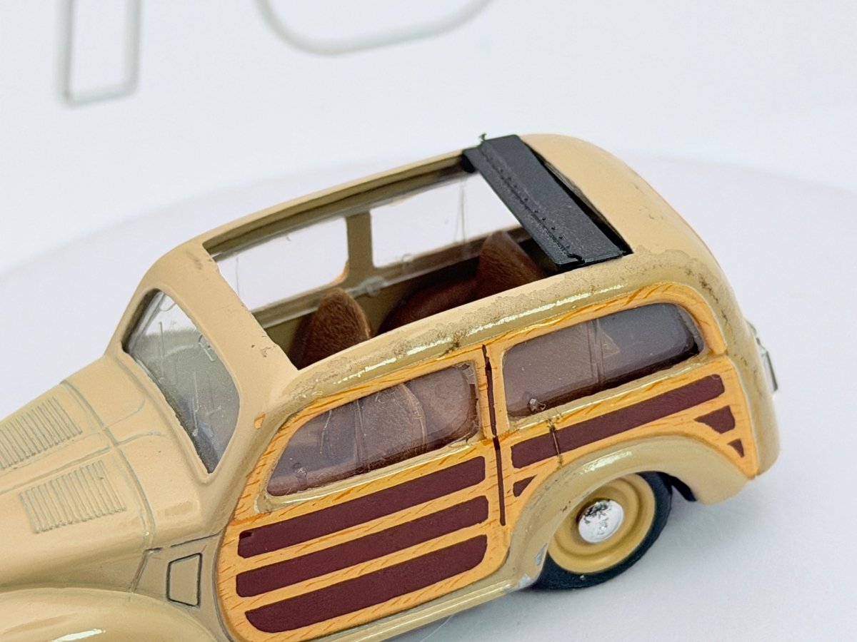 Fiat Topolino C Belvedere Brumm 1/43 Beige 1949 - RikiToys - Brumm