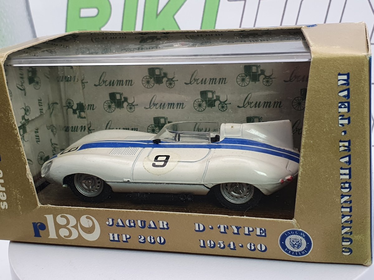 Jaguar D Type Brumm 1/43 Bianco 1954 - RikiToys - Brumm