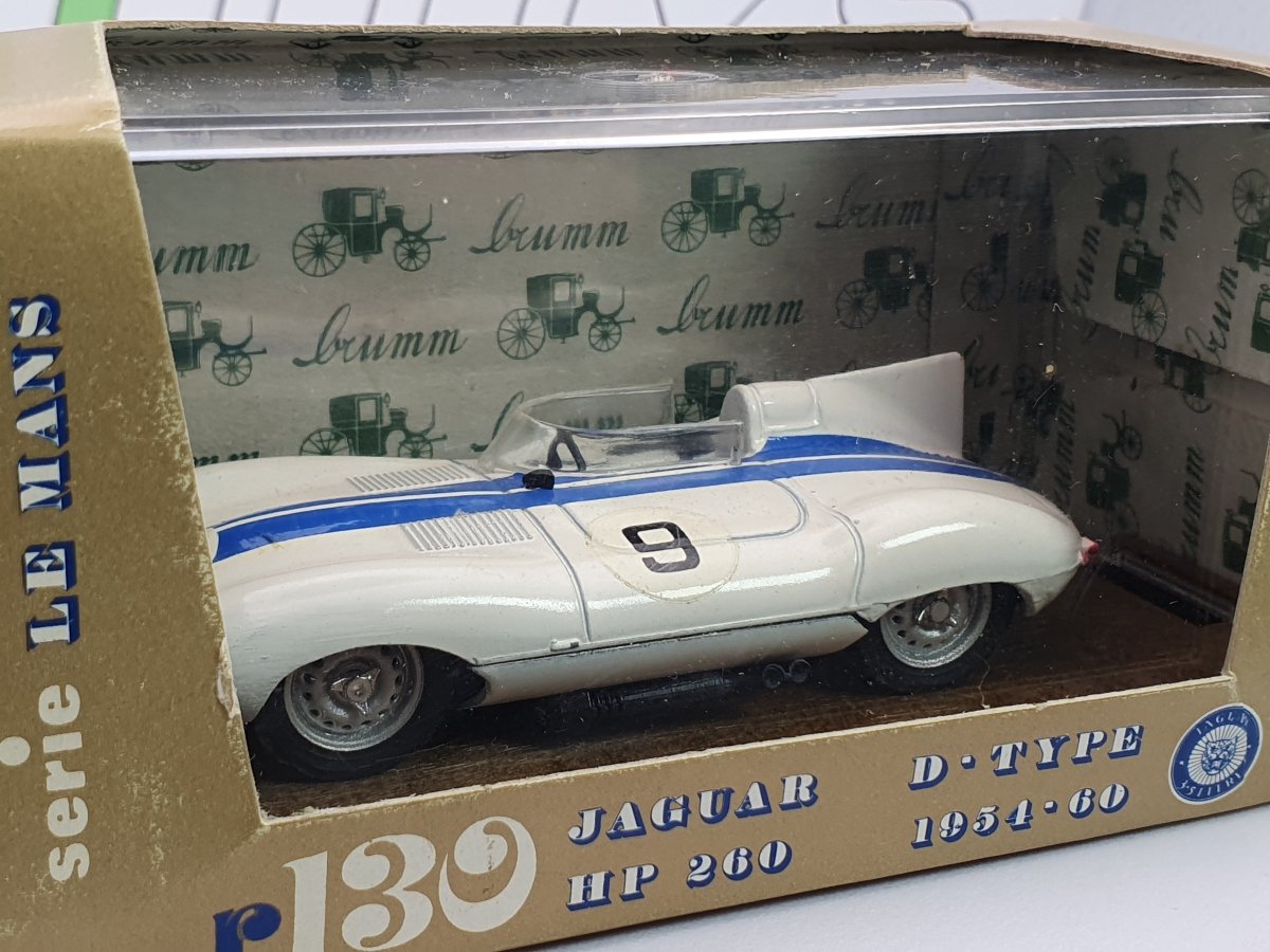 Jaguar D Type Brumm 1/43 Bianco 1954 - RikiToys - Brumm