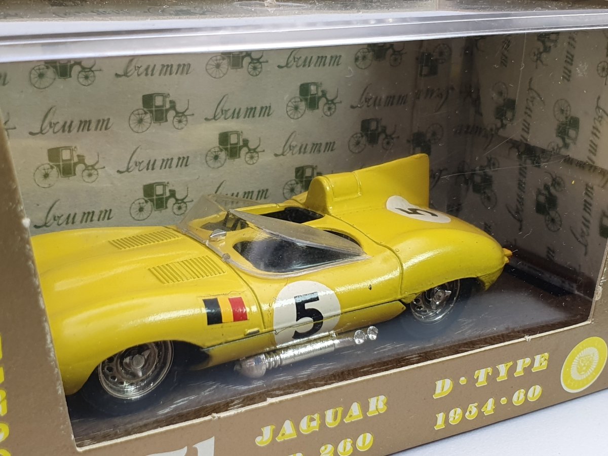 Jaguar D Type Brumm 1/43 Giallo 1954 - RikiToys - Brumm