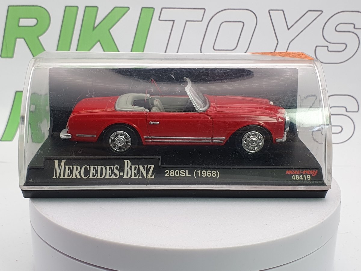 Mercedes Benz 280 SL New Ray 1/43 Rosso 1968 - RikiToys - New Ray
