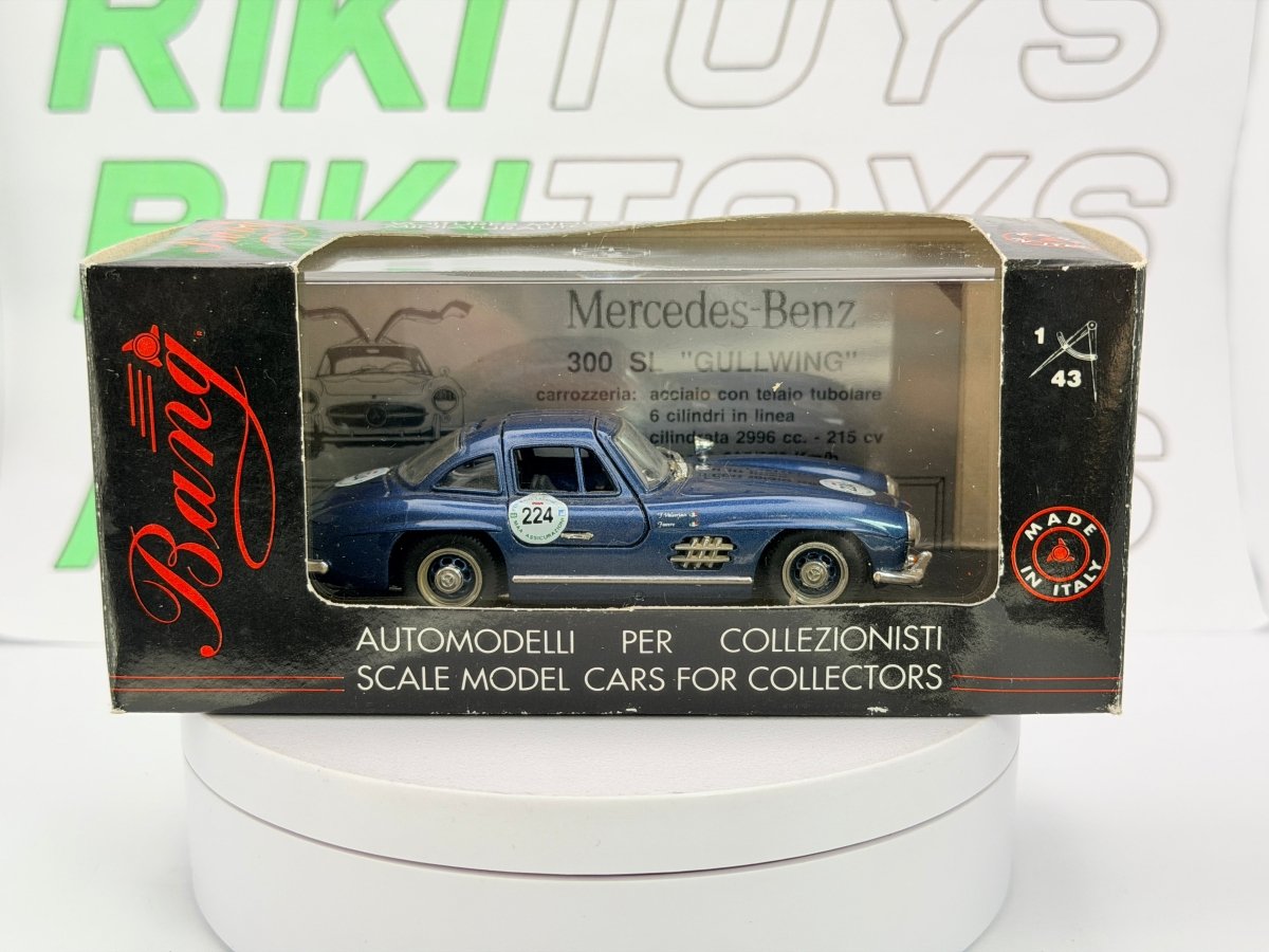 Mercedes Benz 300 SL Gullwing Bang 1/36 Blu metallizzato - RikiToys - Bang