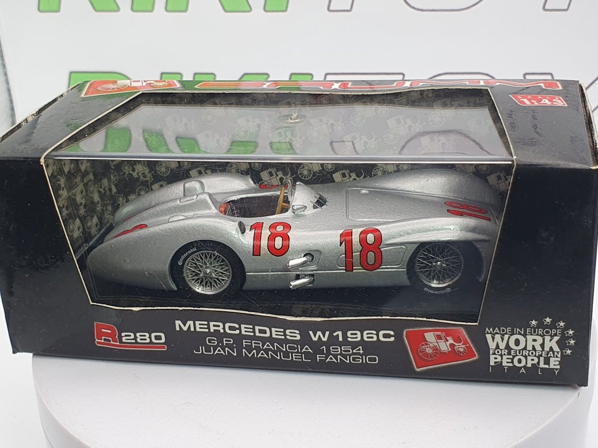 Mercedes Benz W 196 C Brumm 1/43 Argento 1954 - RikiToys - Brumm