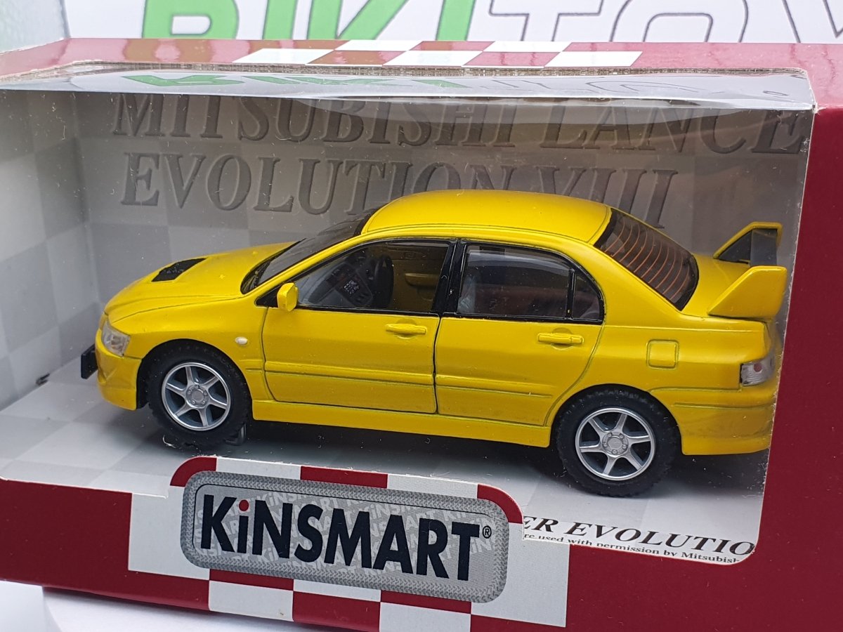 Mitsubishi Lancer Evo VIII Kinsmart 1/35 Giallo - RikiToys - Kinsmart