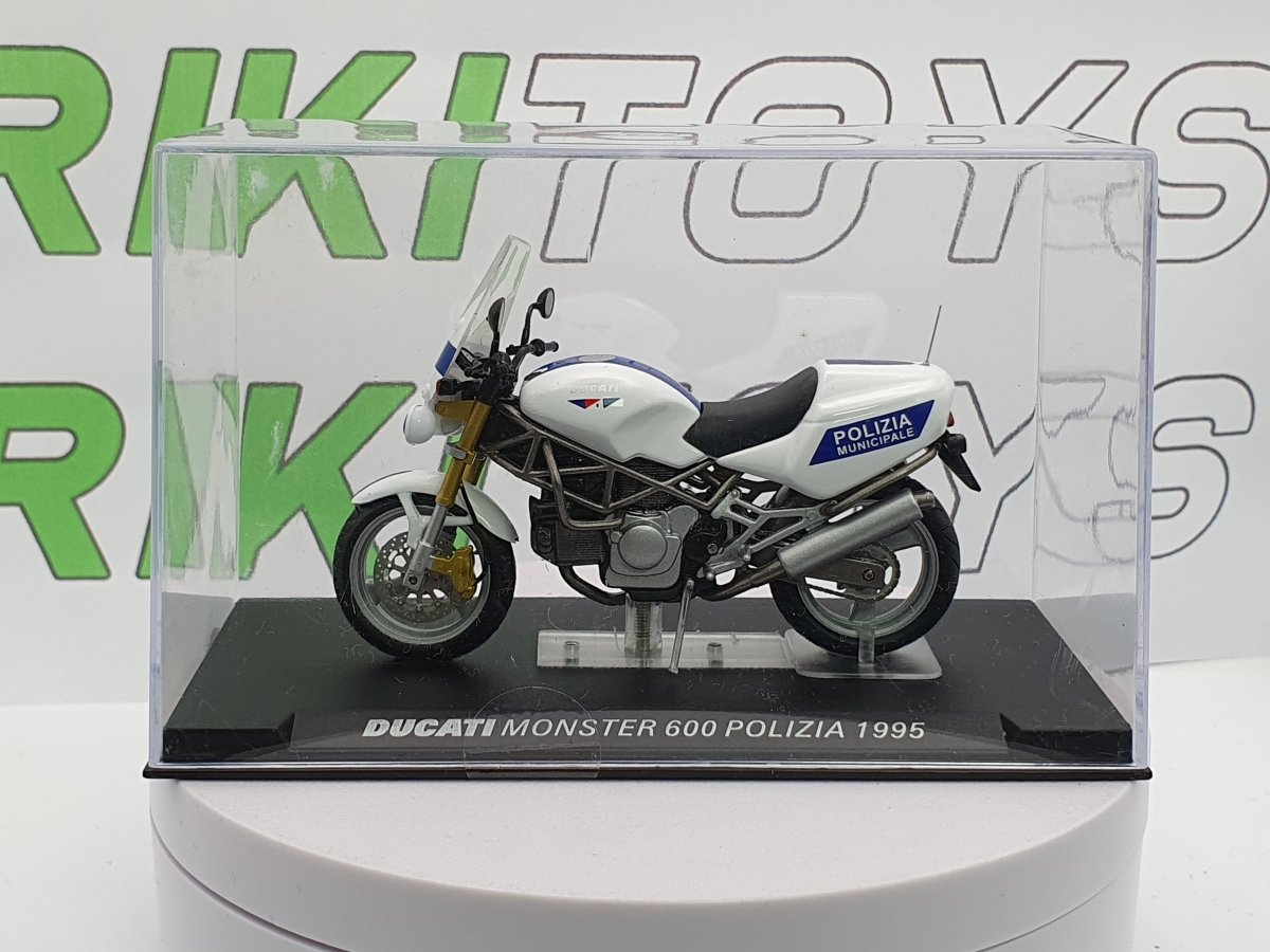 Moto Ducati Monster Polizia (1995) Edicola 1/24 Bianco - RikiToys - Edicola#