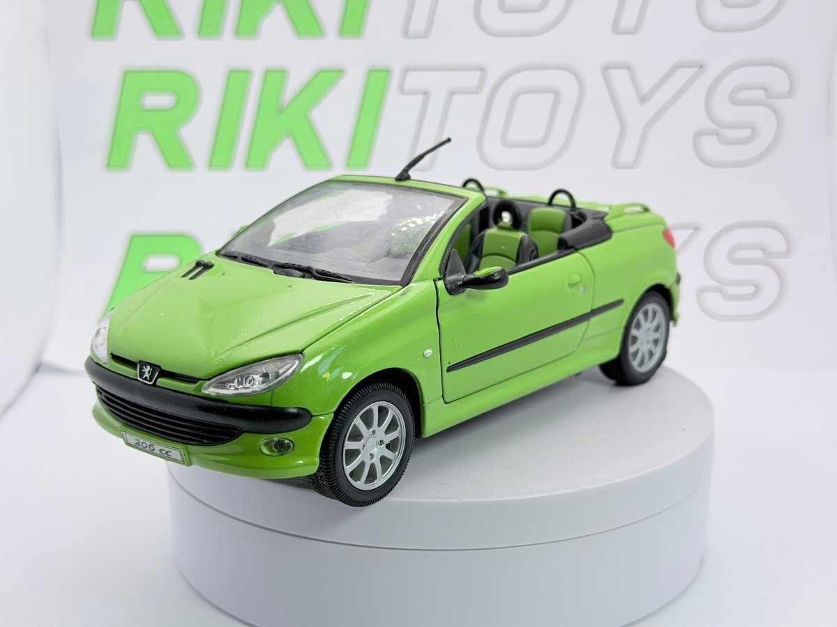 Peugeot 206 CC Welly 1/24 Verde - RikiToys - Welly