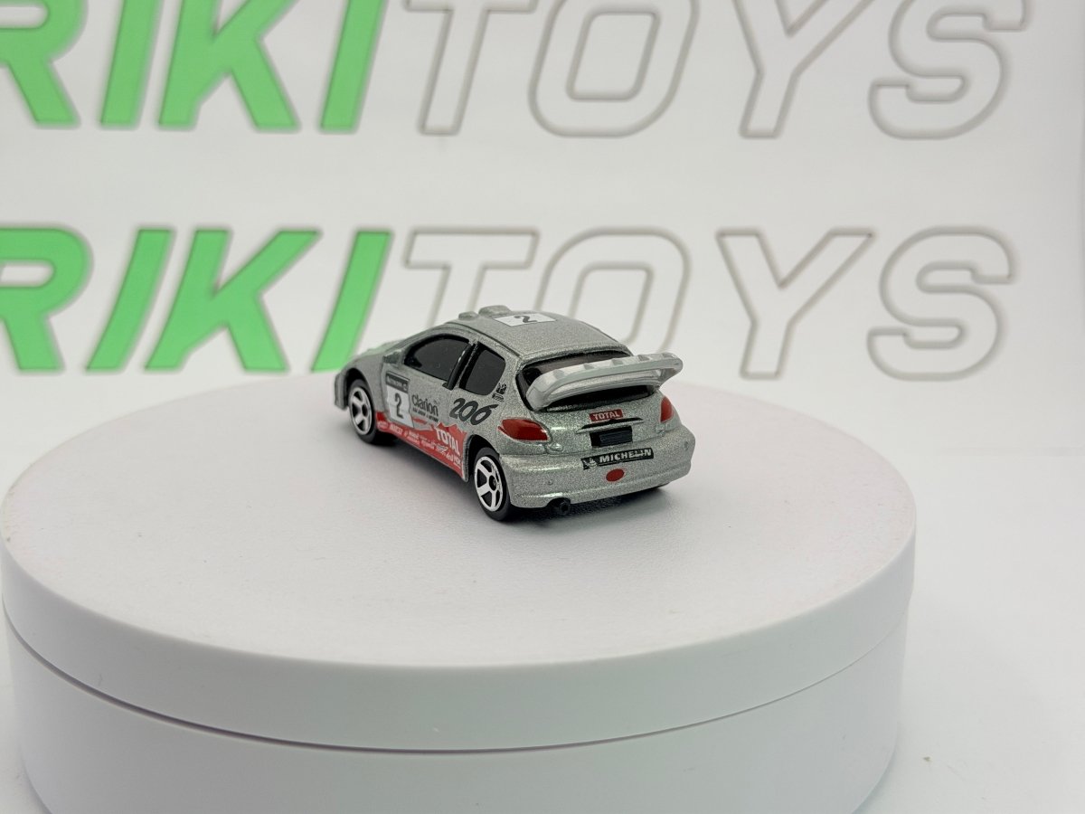 Peugeot 206 WRC Majorette 1/60 Argento - RikiToys - Majorette
