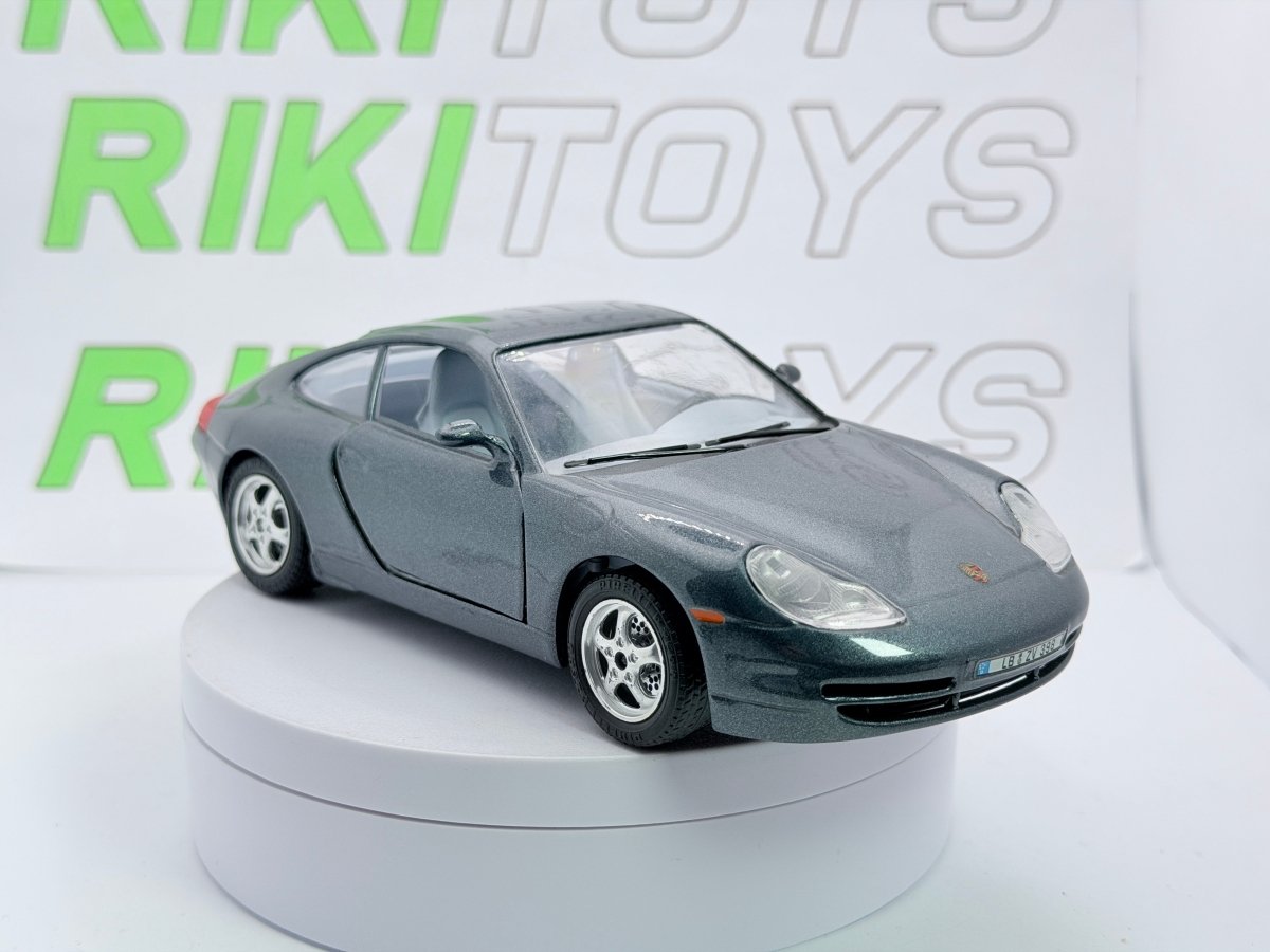 Porsche 911 996 Carrera Burago 1/24 Grigio metallizzato 1997 - RikiToys - Burago