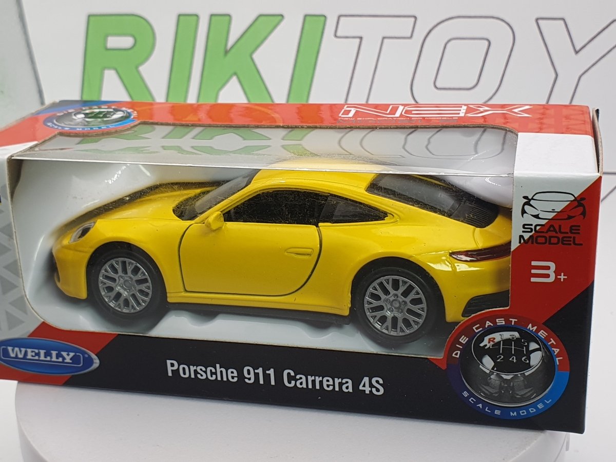Porsche 911 Carrera 4 S Welly 1/40 Giallo - RikiToys - Welly