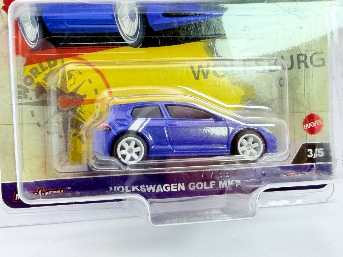 Volkswagen Golf 7 GTI Hot Wheels 1/60 Blu 2012 - RikiToys - Hot Wheels
