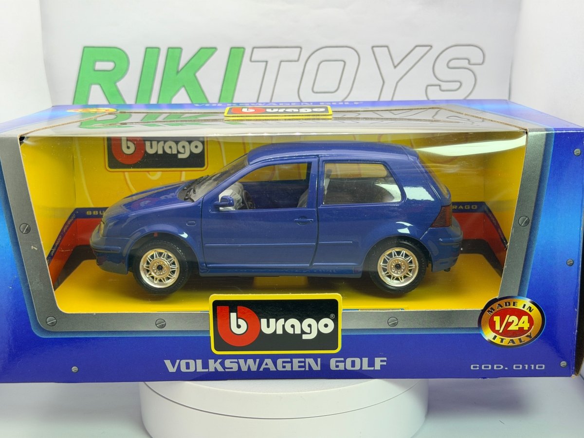 Volkswagen Golf IV Burago 1/24 Blu 1997 - RikiToys - Burago