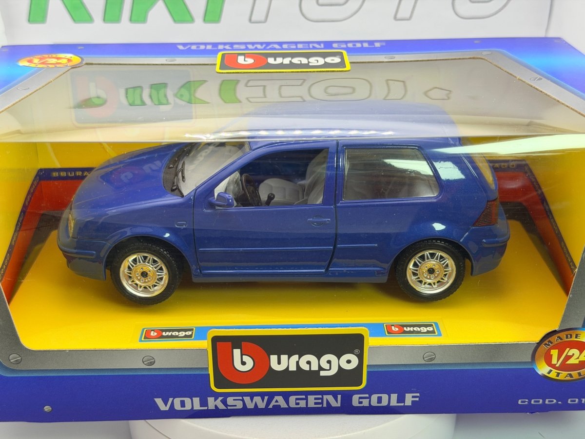 Volkswagen Golf IV Burago 1/24 Blu 1997 - RikiToys - Burago