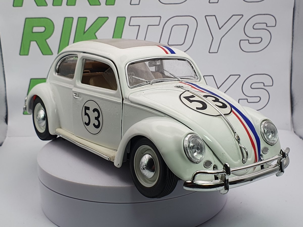 Volkswagen Maggiolino 6V Burago 1/18 Bianco - RikiToys - Burago#