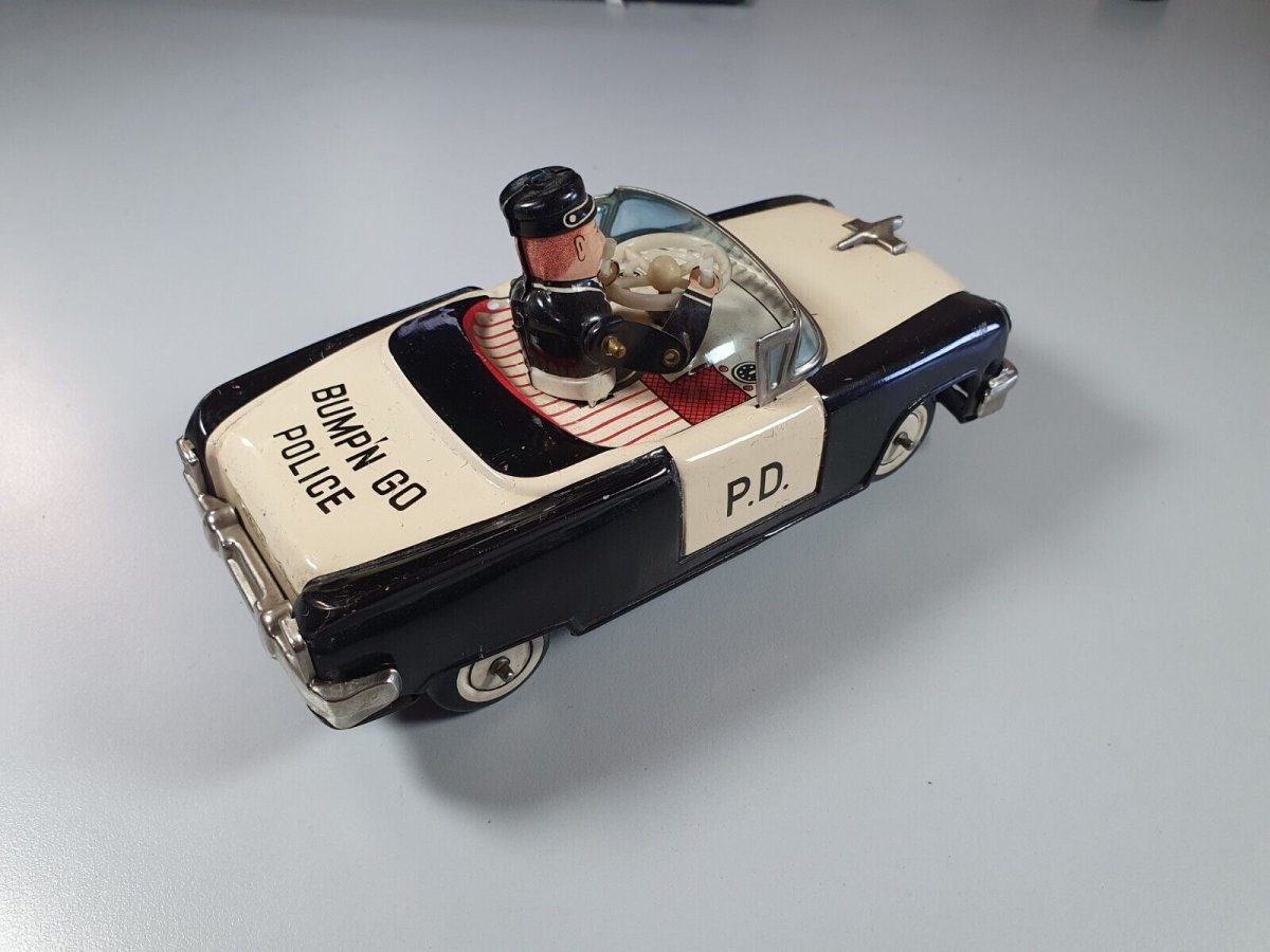 "Bump N'Go" Police Car in Latta - RikiToys - Senza marca/Generico -#