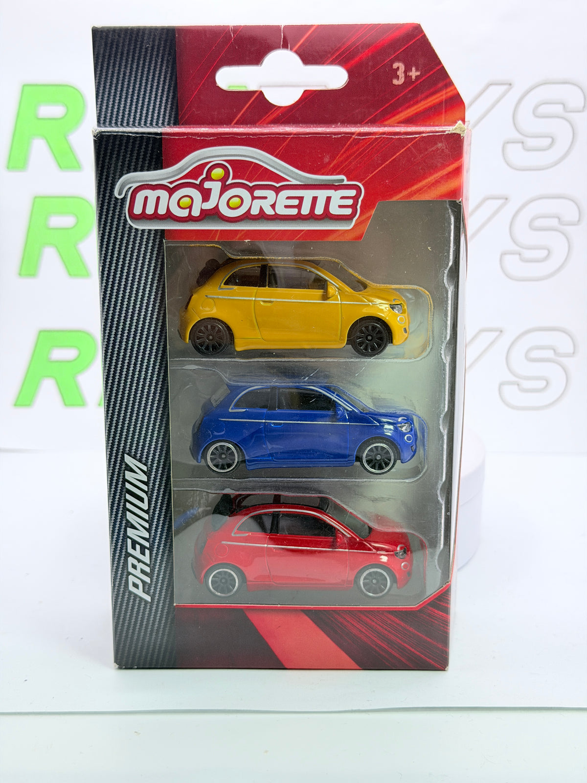 Fiat 500 Elettica C Majorette 1/55 Blu Rosso Giallo