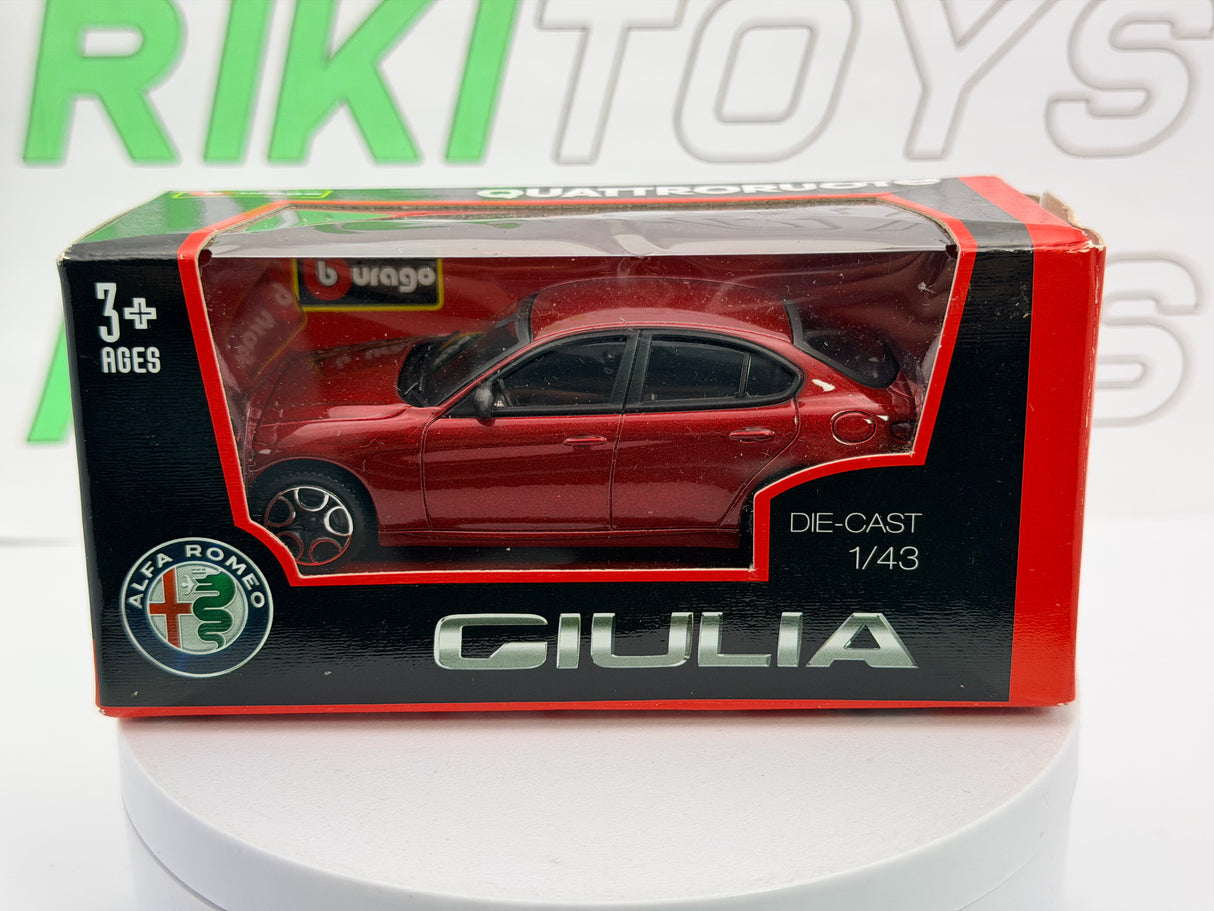 Alfa Romeo Giulia Burago 1/43 Rosso metallizzato 2016
