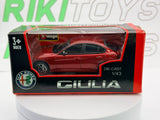 Alfa Romeo Giulia Burago 1/43 Rosso metallizzato 2016
