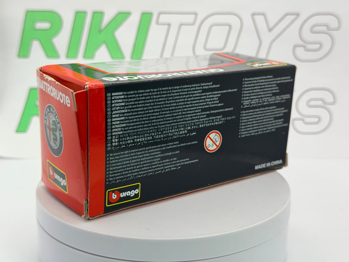 Alfa Romeo Giulia Burago 1/43 Rosso metallizzato 2016