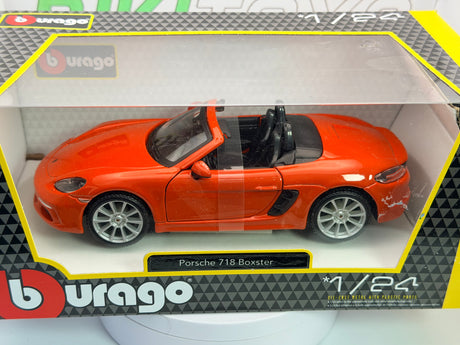 Porsche 718 Boxster Burago 1/24 Arancione 2016