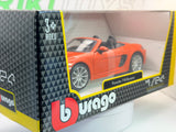 Porsche 718 Boxster Burago 1/24 Arancione 2016