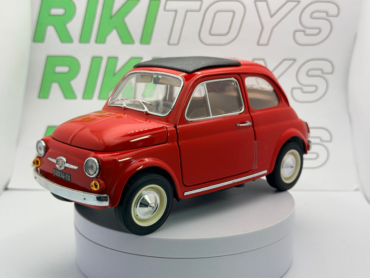 Fiat 500 F Burago 1/16 Rosso 1965
