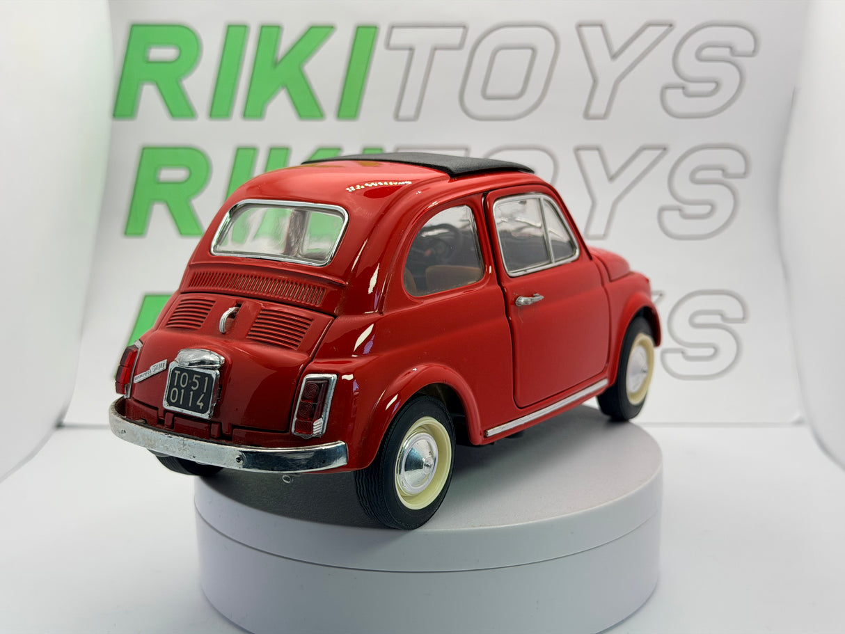 Fiat 500 F Burago 1/16 Rosso 1965