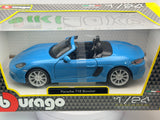 Porsche 718 Boxster Burago 1/24 Turchese 2016