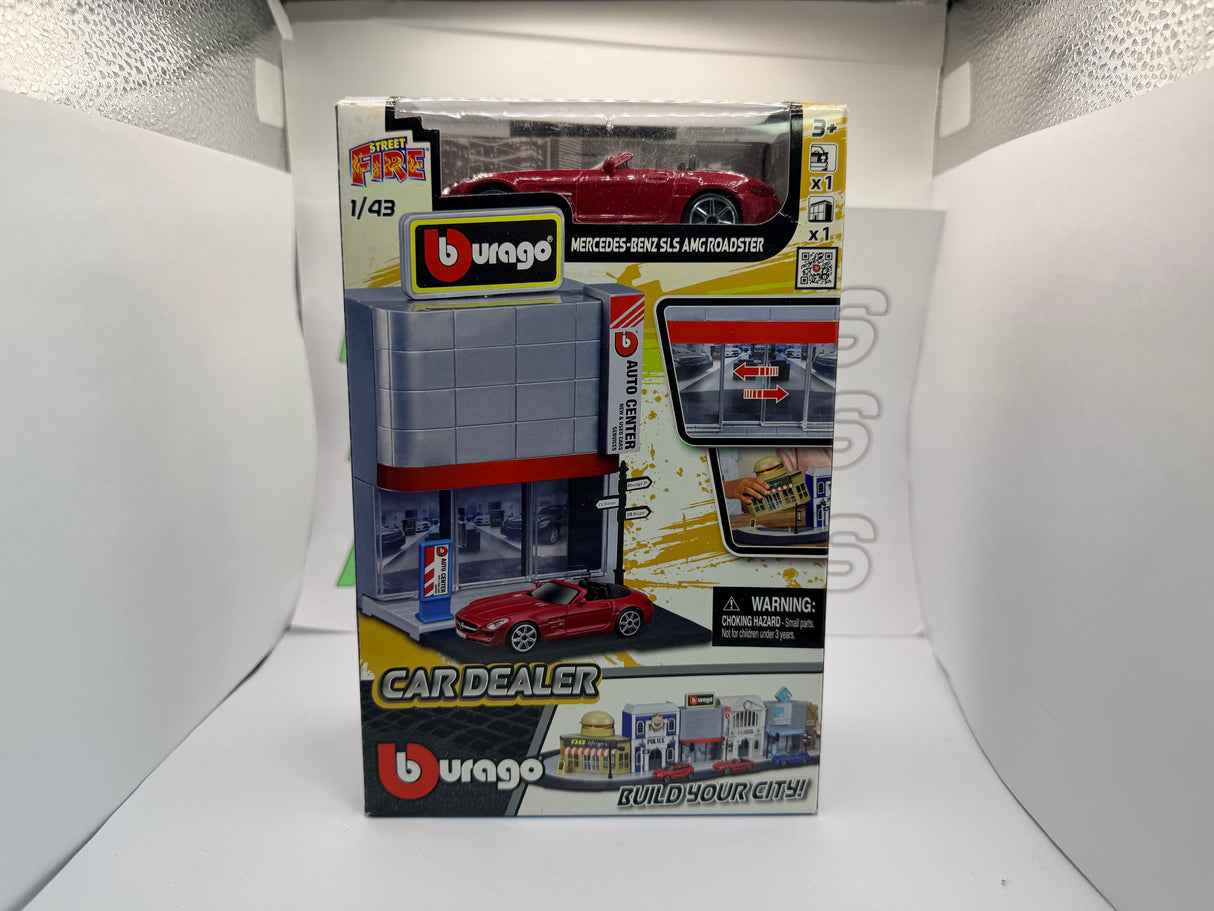 SET Mercedes Benz SLS AMG Burago Build Your City 1/43 Rosso