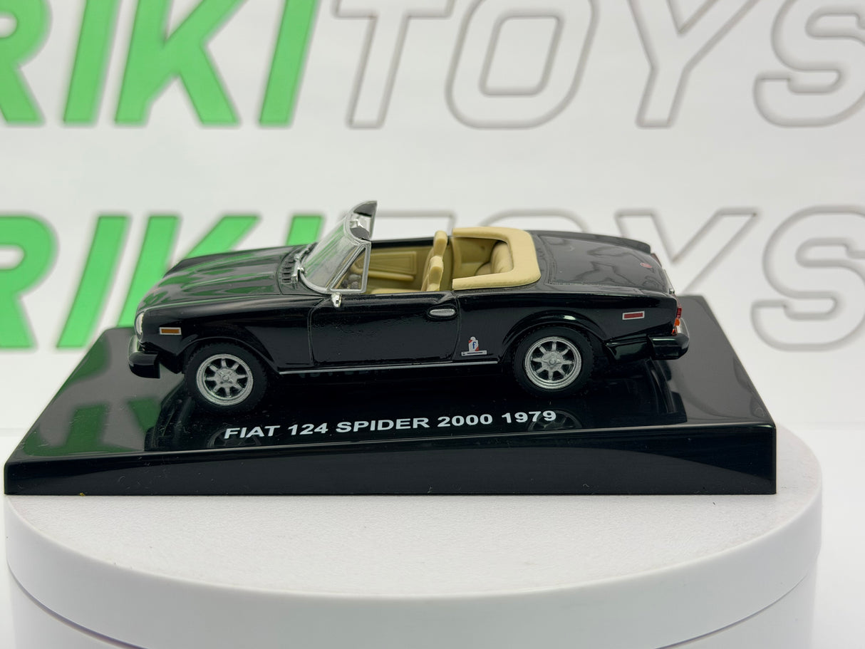 Fiat 124 Spider 2000 Edicola 1/43 Nero 1979