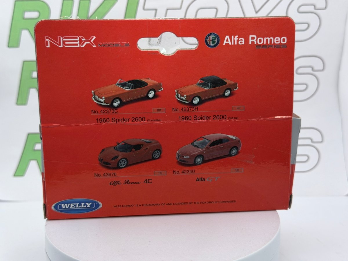 Alfa Romeo 4C Coupé Welly 1/38 Rosso - RikiToys - Welly