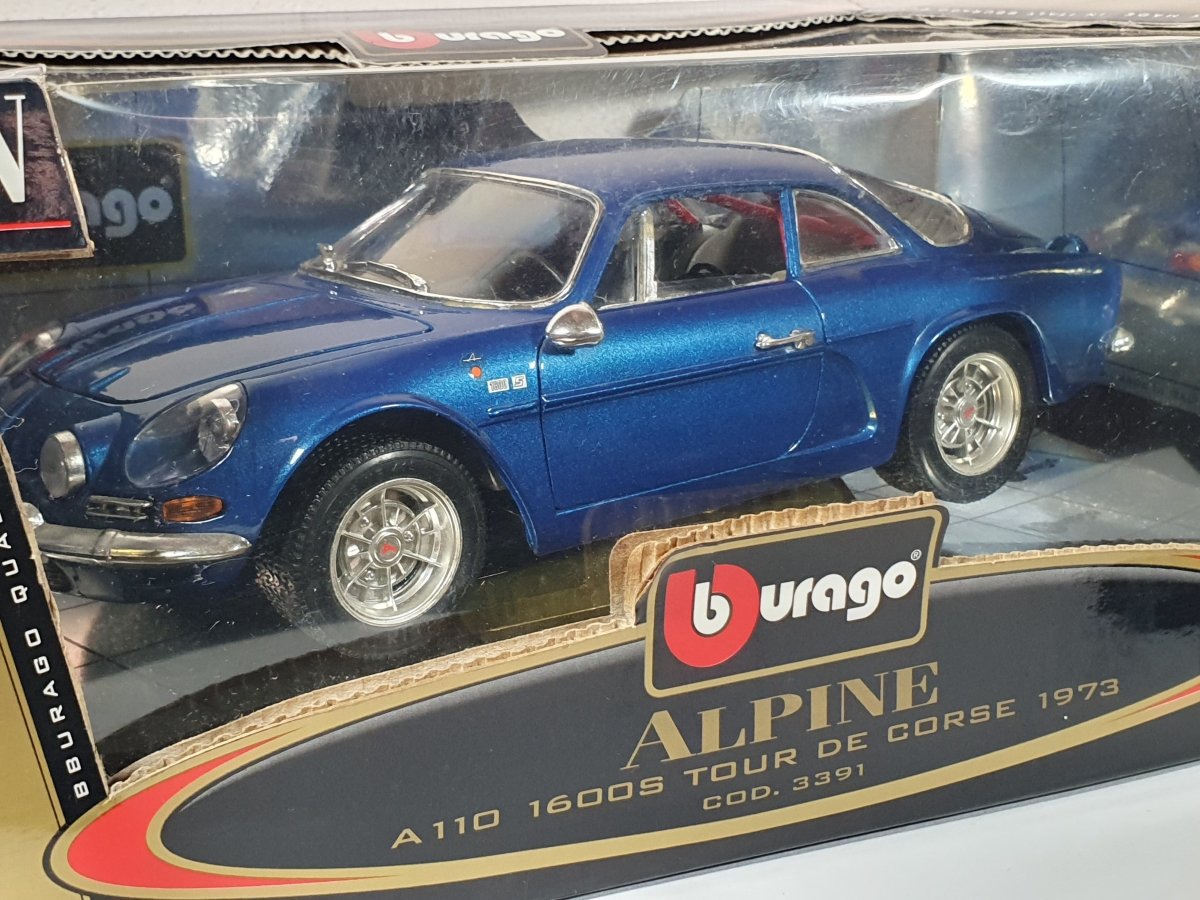 Alpine A 110 Burago 1/18 Blu met. 1973 - RikiToys - Burago