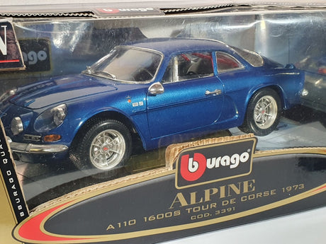 Alpine A 110 Burago 1/18 Blu met. 1973 - RikiToys - Burago