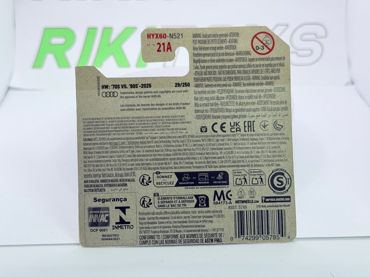 Audi Avant RS2 Hot Wheels 1/60 Bianco 1994 - RikiToys - Hot Wheels#